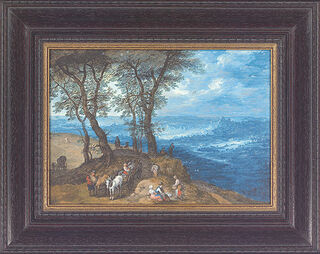 Jan Brueghel d. Ä.: Bild "Rückkehr vom Markt", gerahmt