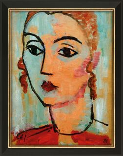 Picture "Portrait Lisa Kümmel" (1930), framed