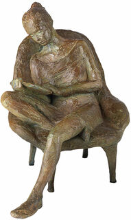 Sculpture "Reading Woman", bronze