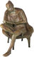 Escultura "Reading Woman", bronce de Valerie Otte