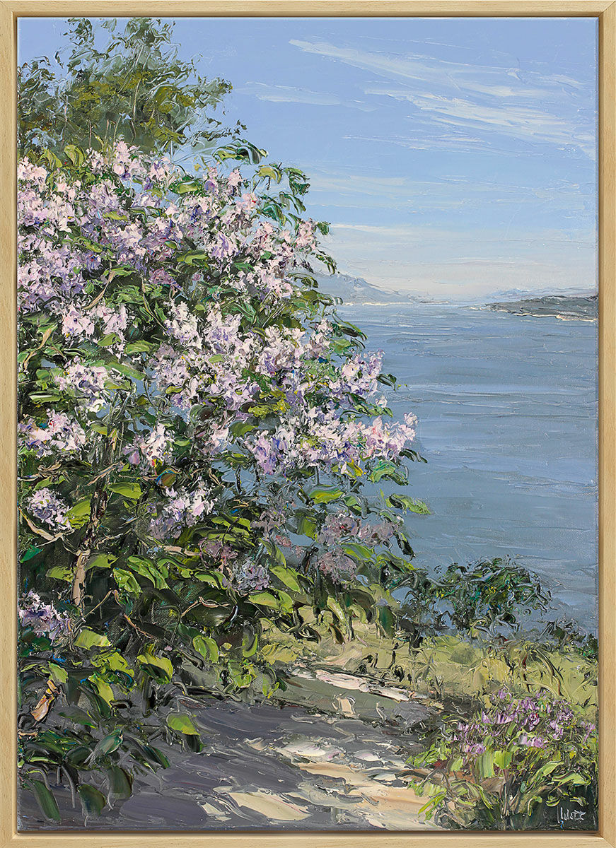 Picture "Lilac" (2023) (Original / Unique piece), framed by Peter Witt
