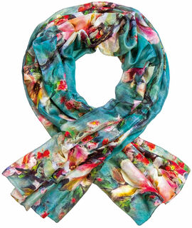 Silk scarf "Magnolia"