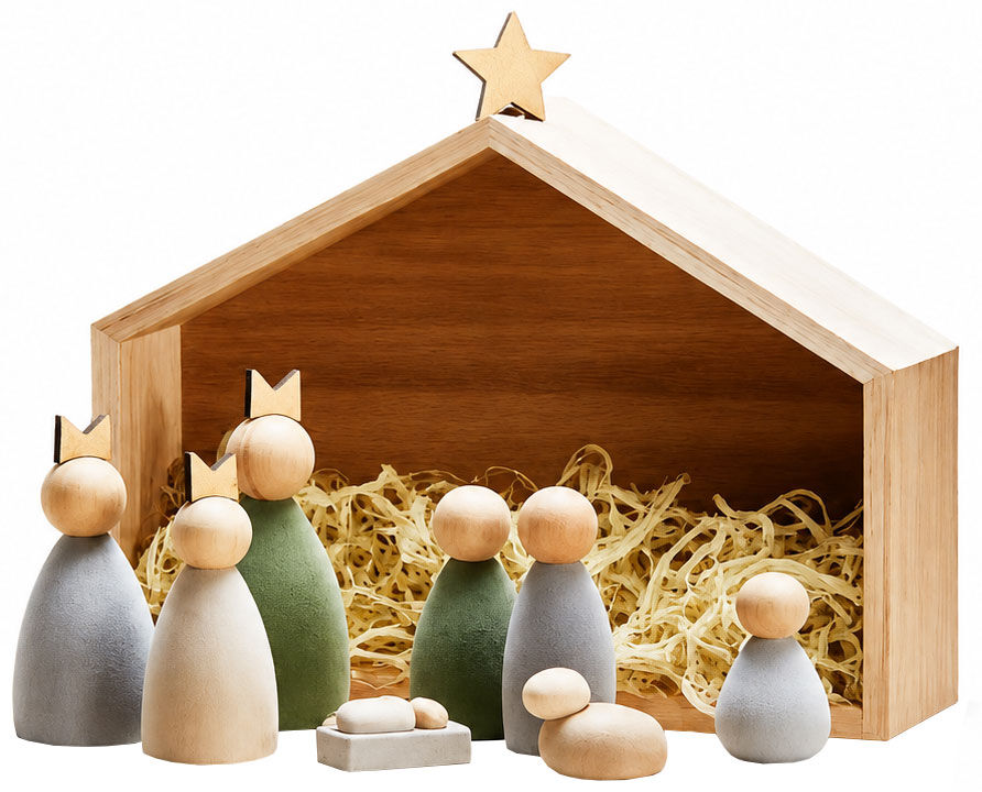Weihnachtskrippe "Krybbe", 9-teilig von Philippi