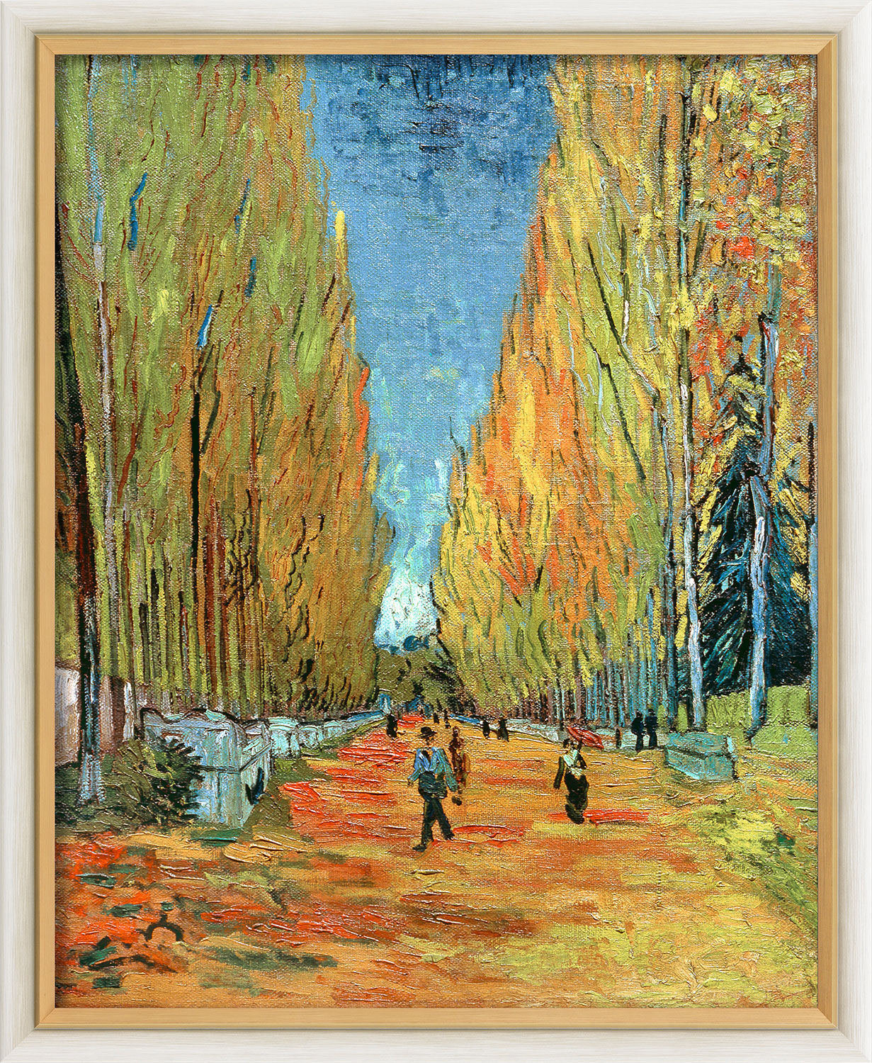 Cuadro "L'Allée des Alyscamps" (1888), enmarcado de Vincent van Gogh