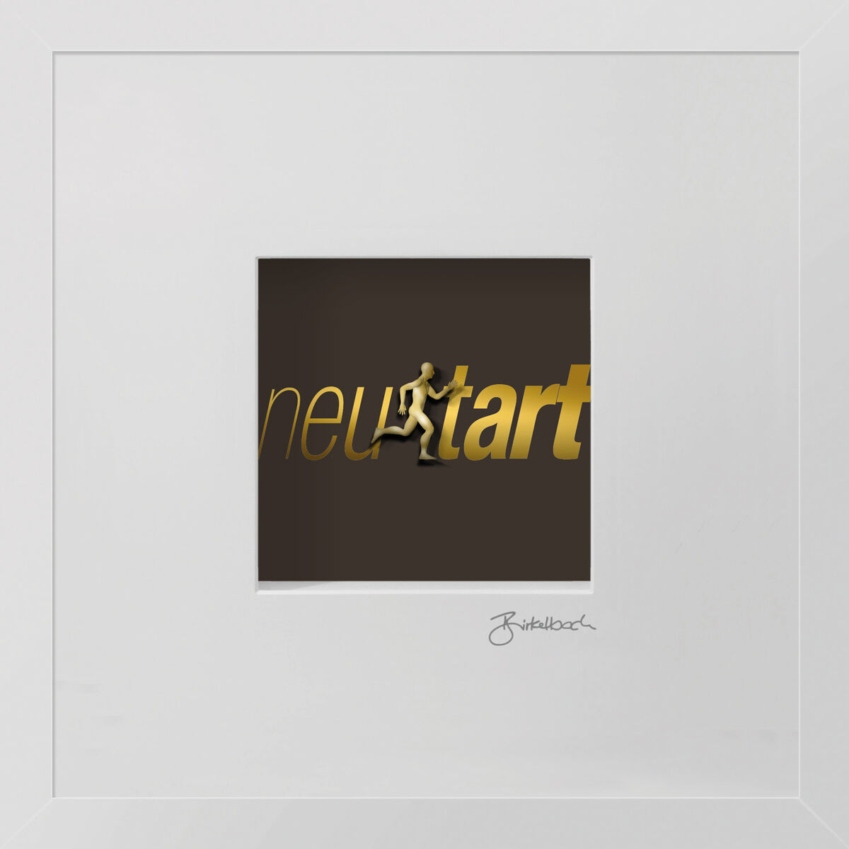 Quadro 3D "Restart", incorniciato di Ralf Birkelbach