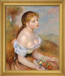 Picture "Girl with Daisies" (1889), framed