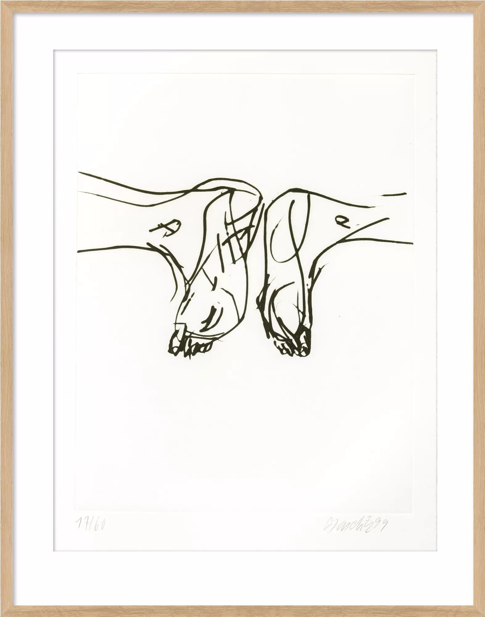 Bild "Ohne Titel VIII." aus der Mappe "Signs" (1999/2000) von Georg Baselitz
