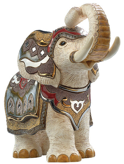Figurine en céramique "Eléphant blanc indien"