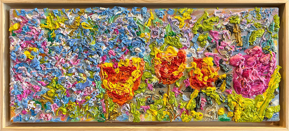 Tableau "Tulipes" (2021) (Original / Pièce unique), encadré de Monika Taffet