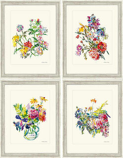 Set of 4 pictures "Summer Bouquets"