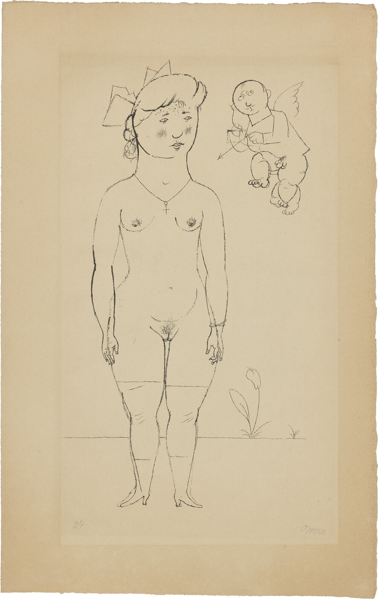 Tableau "La fille du voisin ou la fièvre printanière" (1919/1921) von George Grosz