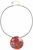 Necklace "Large Poppies (Red, Red, Red)" with leather cord
