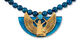 Collar "Winged Isis" con cuentas de lapislázuli azul de Petra Waszak