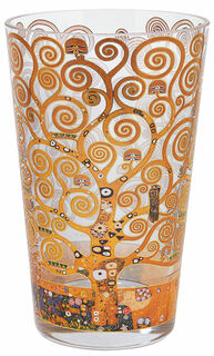 Glass vase "Tree of Life" with gold decoration by Gustav Klimt