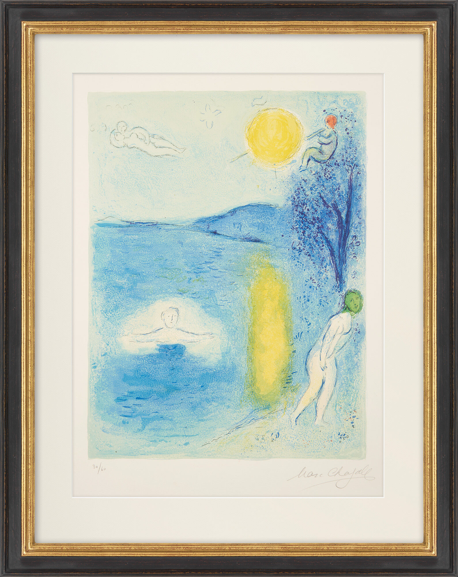 Bild "Sommerzeit (aus dem Zyklus 'Daphnis und Chloe')" (1961) von Marc Chagall