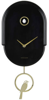 Wanduhr "Tweet Cuckoo", schwarz