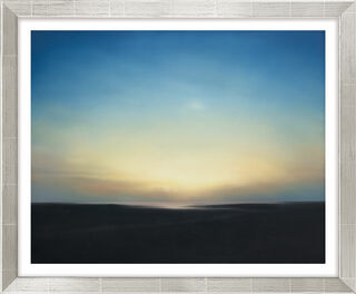 Bild "Abendstimmung" (1969), Version silberfarben gerahmt von Gerhard Richter