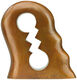 Scultura "Testa con vita interiore", bronzo di Hans Otto Lohrengel