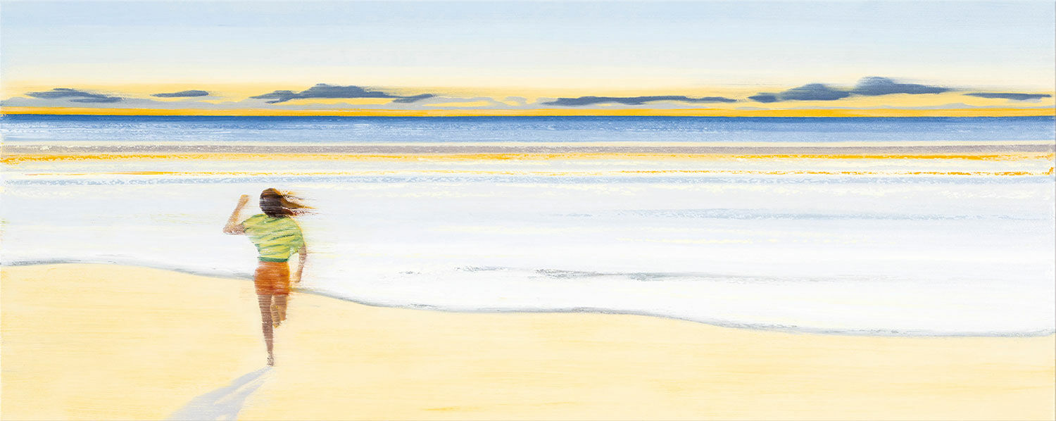 Picture "Golden Shimmer on the Horizon" (2021) by Anja Struck
