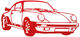 Escultura mural «Porsche Turbo Red» (2022) de Jan M. Petersen