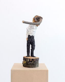 Skulptur "Ohne Titel" (2022), Holz