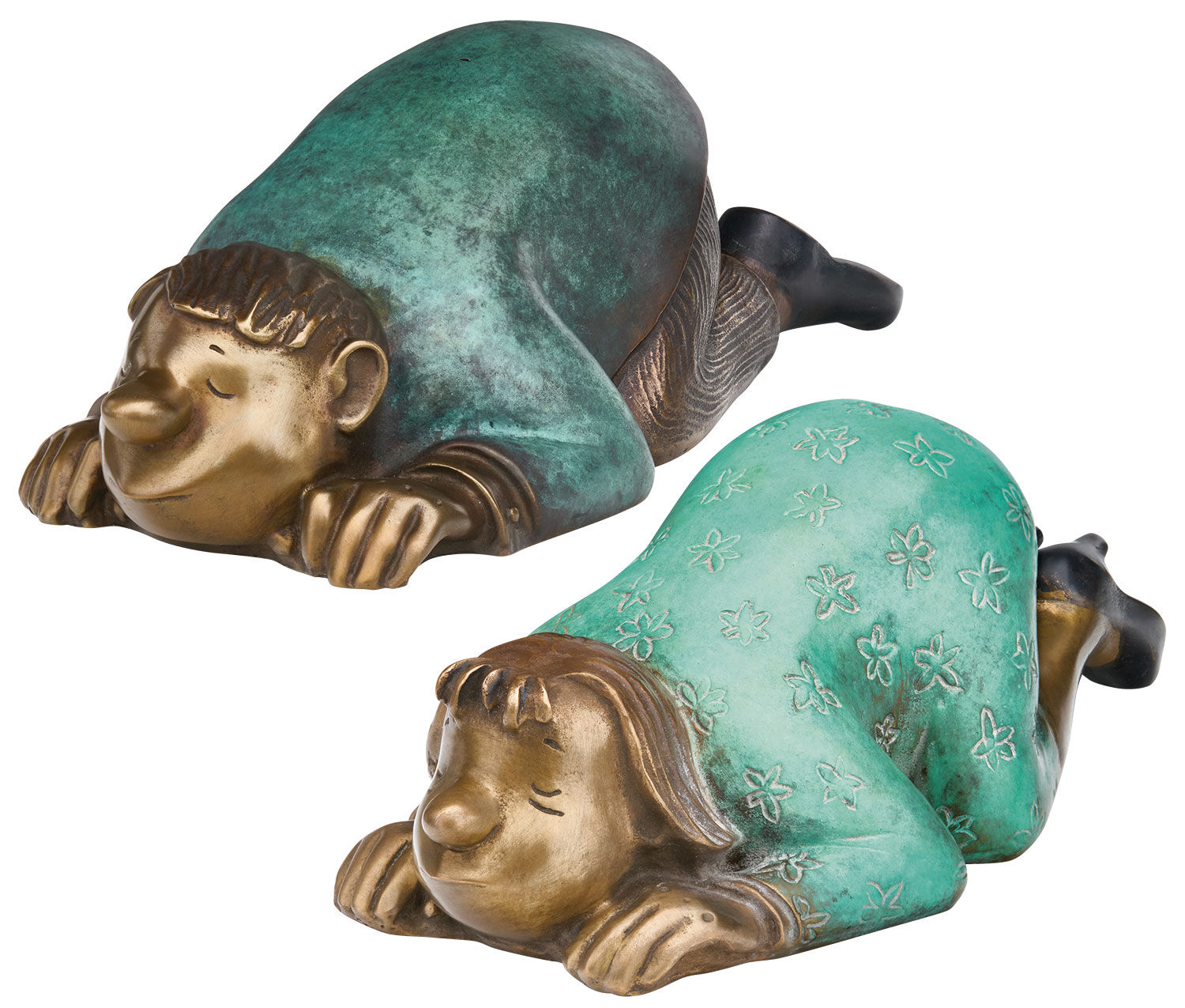 Skulpturenpaar "Szenen einer Ehe, Sie & Er", Version in Bronze von Loriot