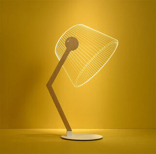 LED tafellamp "ZIGGi Wit/Bruin" van Studio Cheha