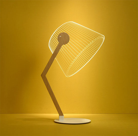 LED tafellamp "ZIGGi Wit/Bruin" van Studio Cheha