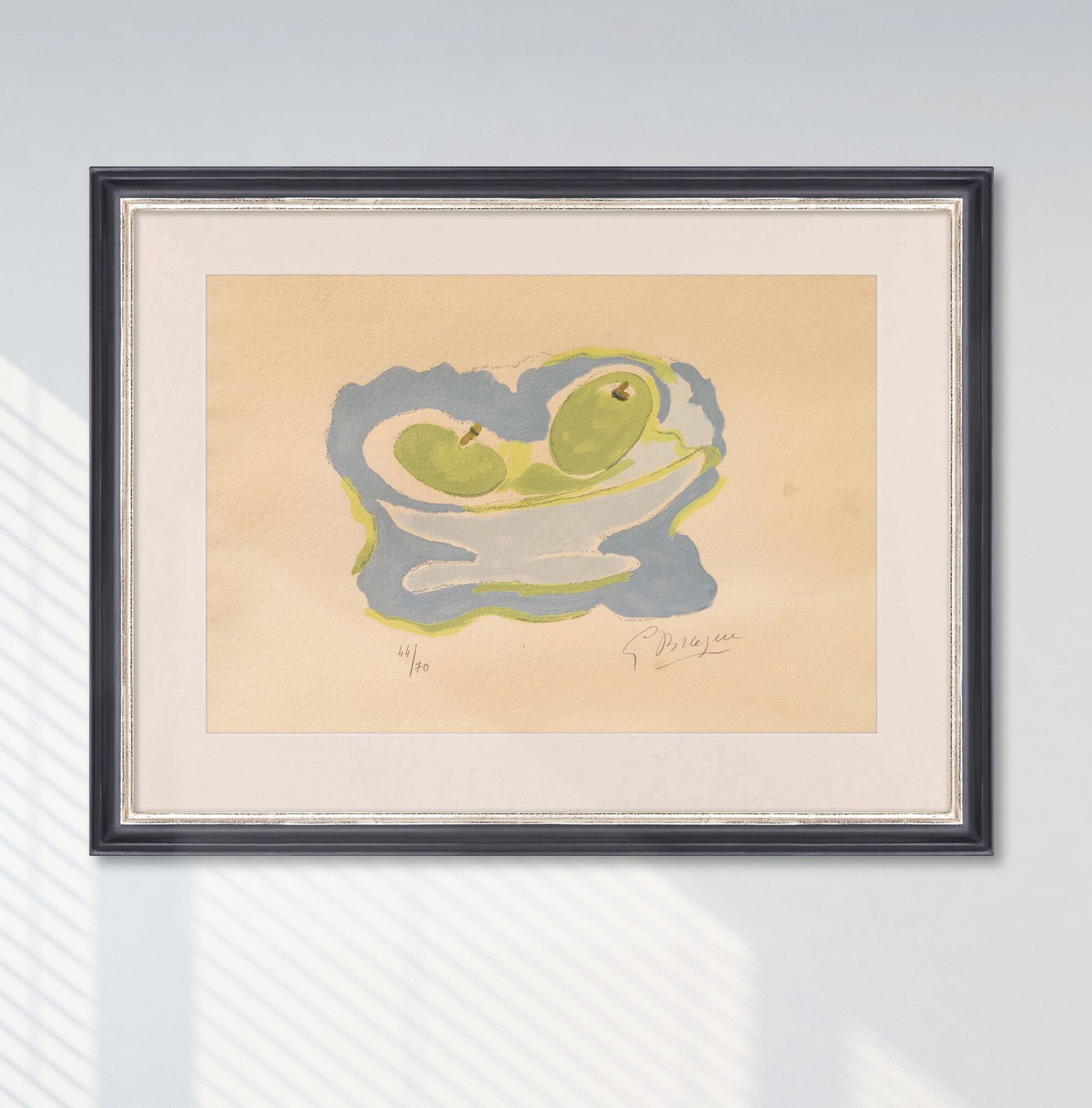 Picture "Les pommes" from "Si le mourais là-bas" (1962) by Georges Braque