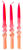 Set of 3 stick candles "Flamingo Weeding"
