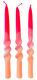 Set of 3 stick candles "Flamingo Weeding" by Pink Stories