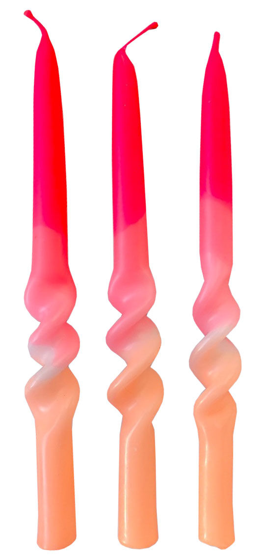 Set of 3 stick candles "Flamingo Weeding" by Pink Stories