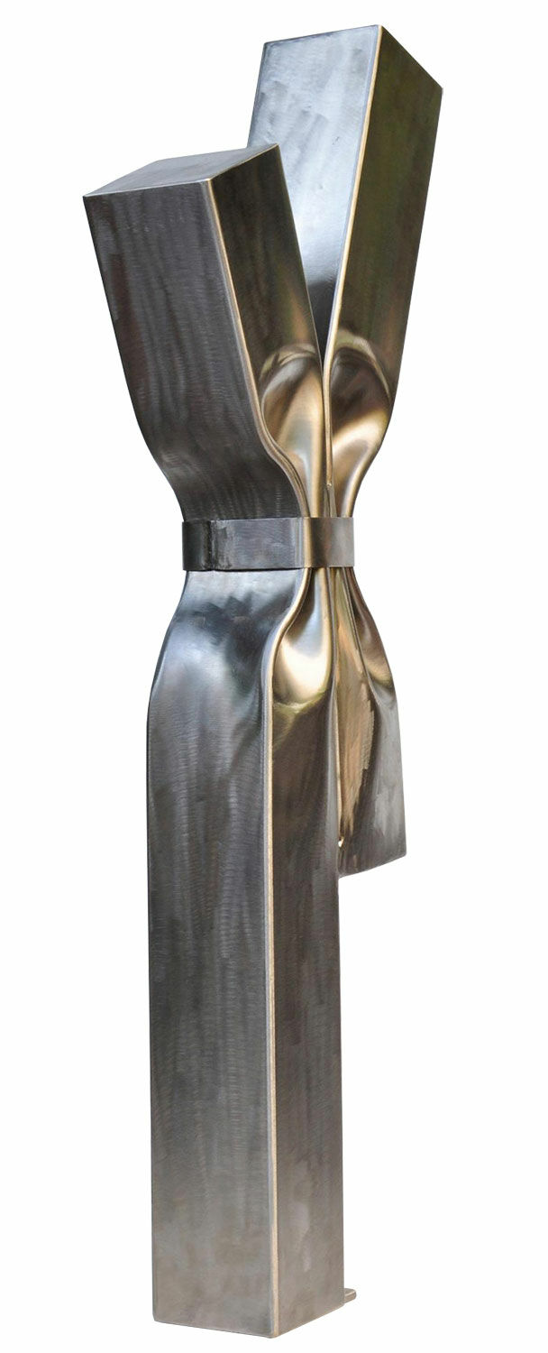 Sculpture "Hommage à Christo et Jeanne-Claude XV" (2015) (Original / Pièce unique), acier inoxydable von Jan Köthe