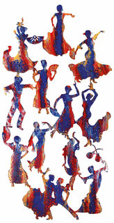 Wandskulptur "Flamenco", Stahl