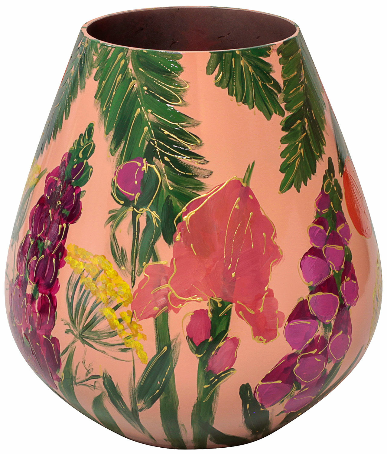 Glass vase "Orange Garden" by Milou van Schaik Martinet