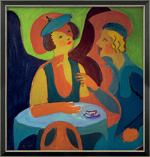 Picture "Two Women in a Café" (1927), framed by Ernst Ludwig Kirchner