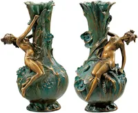 Conjunto de jarrones "Maguerites" y "Coquelicot", versión en bronce fundido