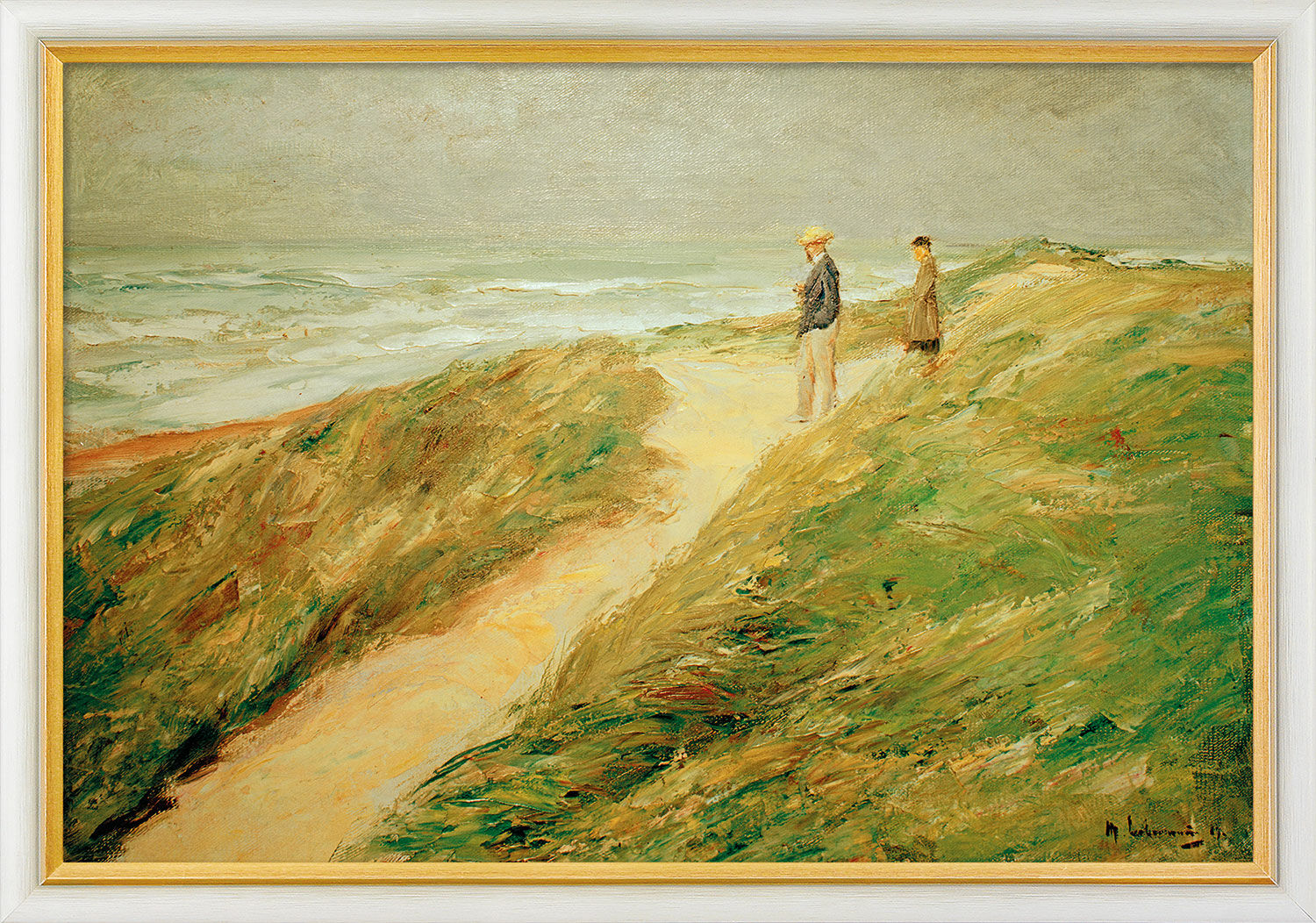 Picture "Dune and Sea" (1909), framed by Max Liebermann