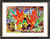 Billedet "Tulipaner og Scilla" (1975), sort og sølvfarvet indrammet version