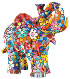 Mosaikfigur "Blumenelefant"