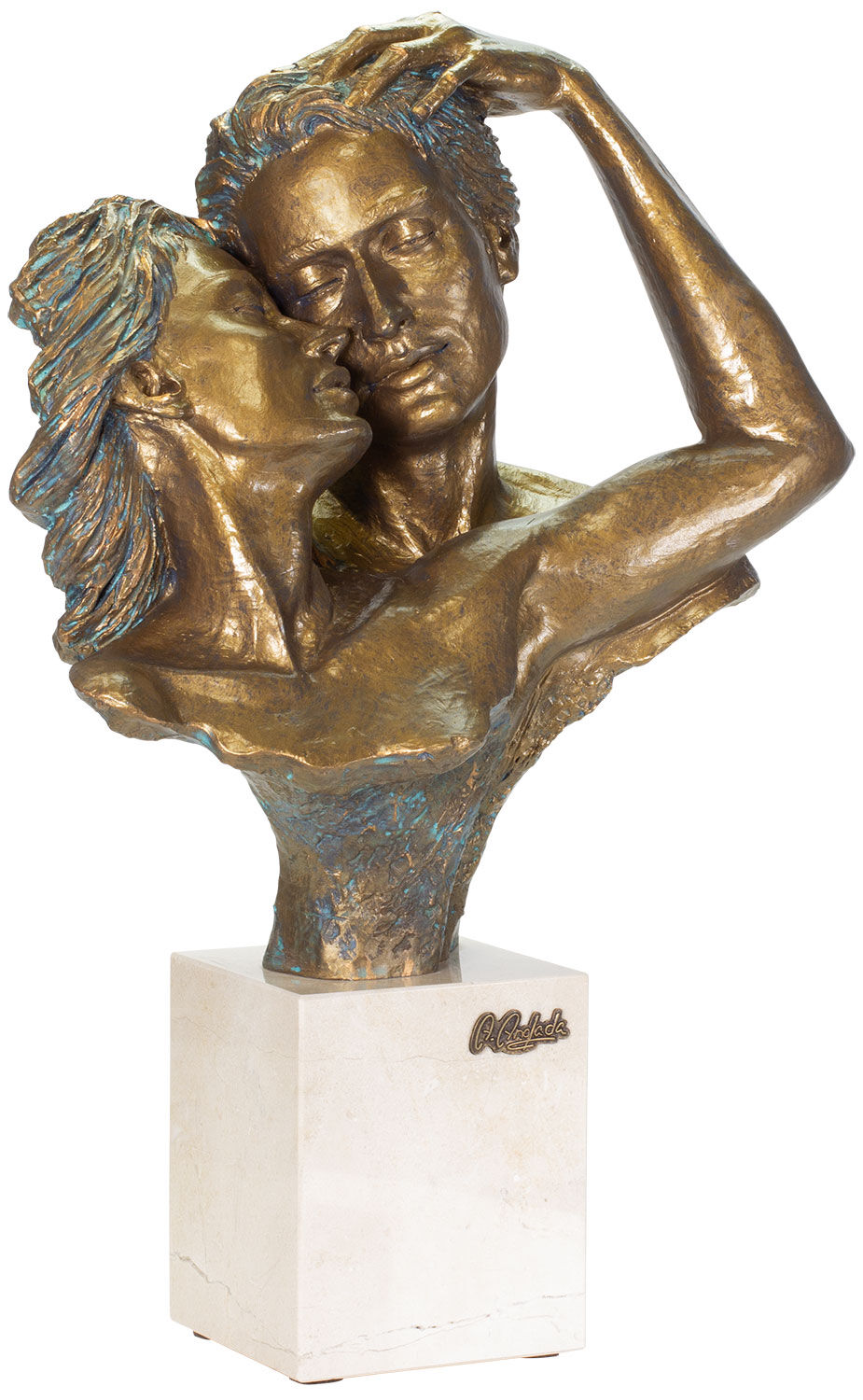 Skulptur "Vertrauen", Kunstguss Steinoptik von Angeles Anglada