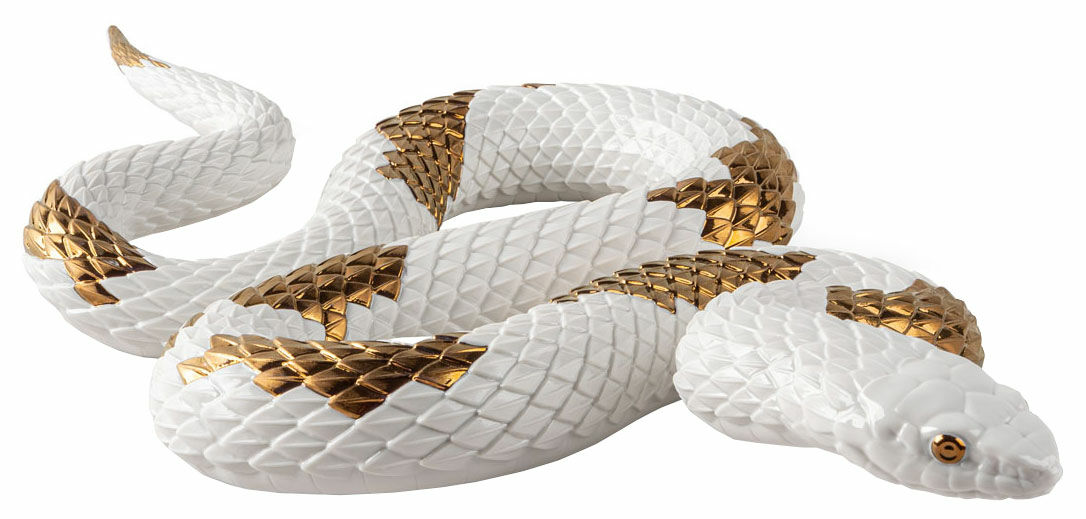 Porseleinen beeldje "Serpiente Blanco - Witte Slang" von Lladró