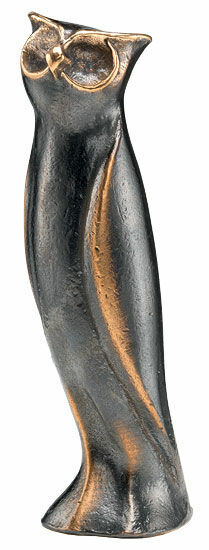 Dyreskulptur "Ugle", bronze von Kerstin Stark