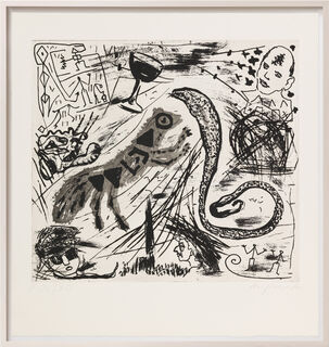 Billede "What Goes Through the Mind of an Emigrant - Panel II" (1987) (Unikt værk) von A. R. Penck
