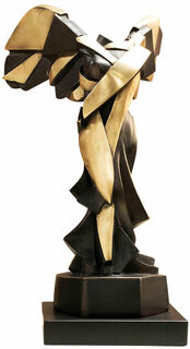 Sculpture "Harmonie de Samothrace", cuivre nickelé