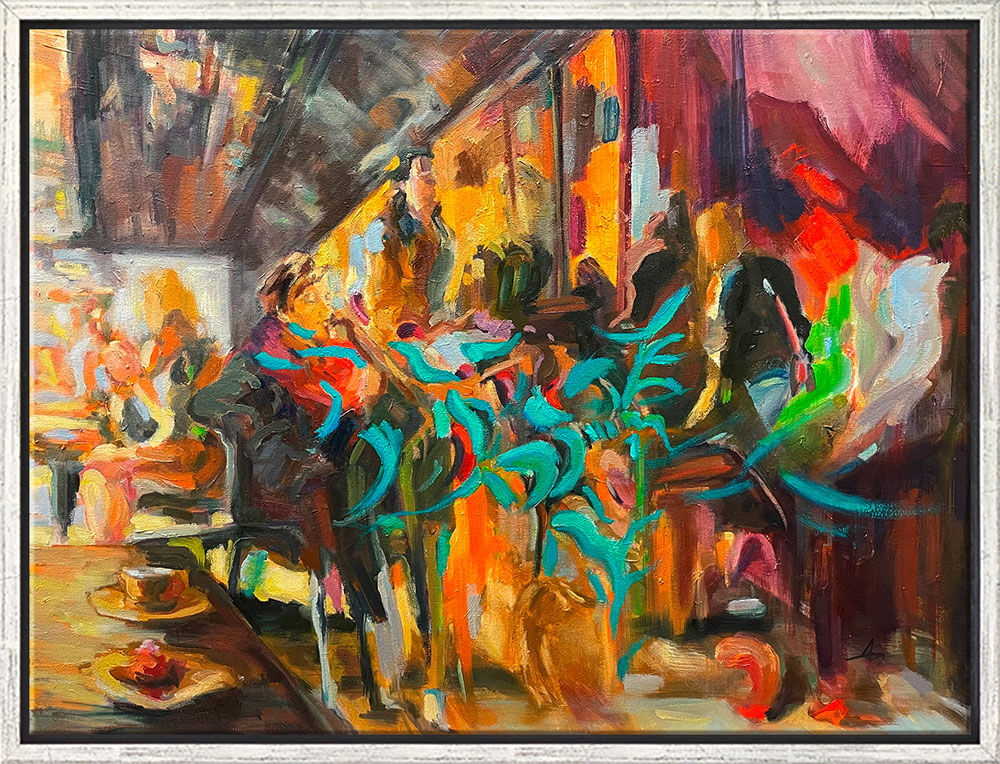 Bild "Dolce" (2022) (Original / Unikat), gerahmt von Anke Gruss