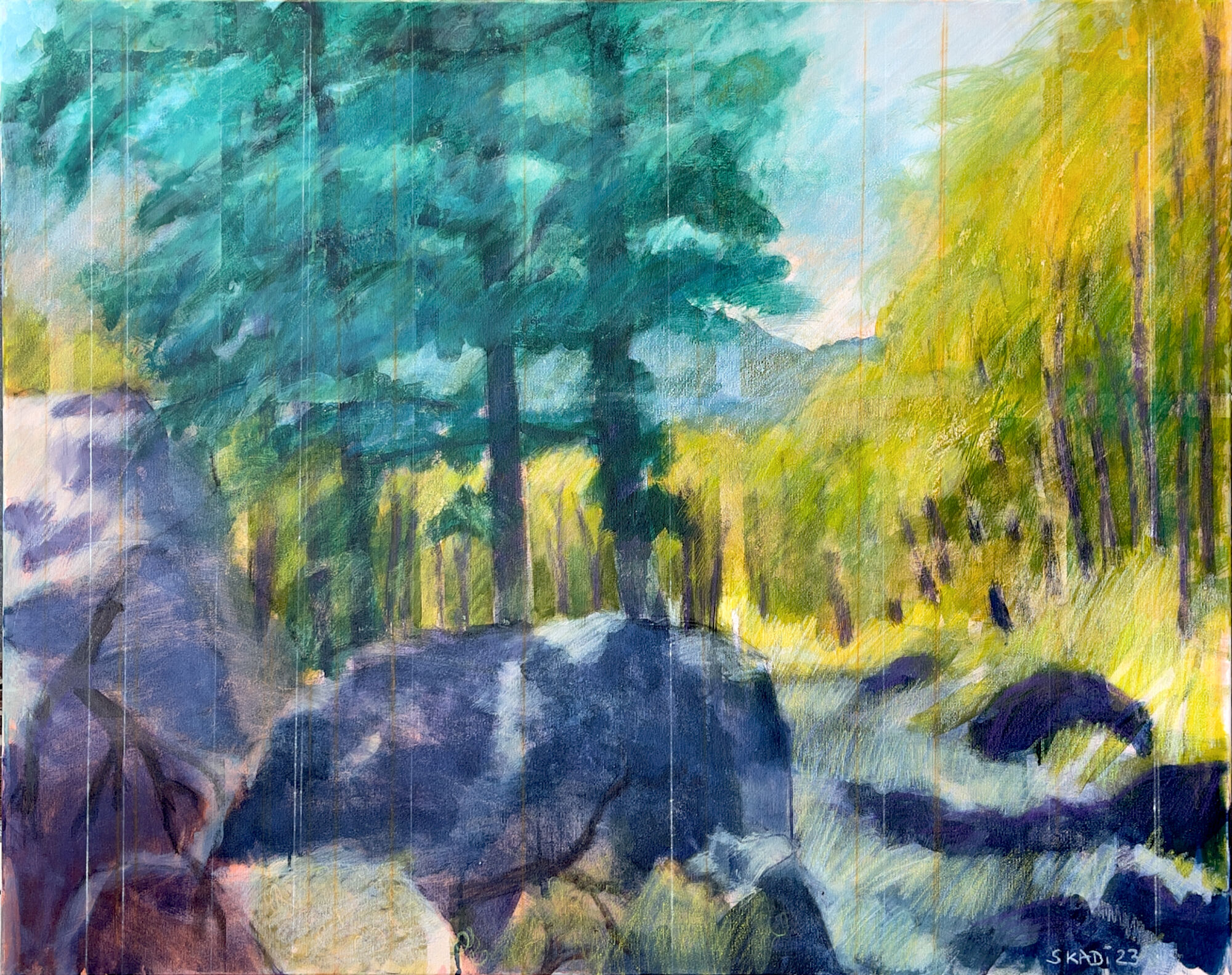 Billede "La Palma - Caldera de Taburiente I" (2023) (Unikat) af Skadi Engeln