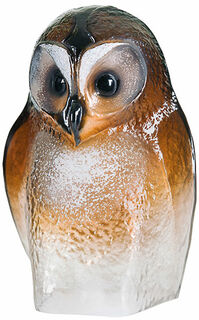 Glass object "Owl Brown", large version