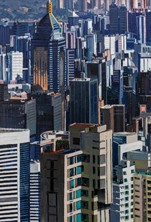 Bild "Hong Kong Central Plaza" (2020) (Original / Unikat), auf Keilrahmen von Oliver Weiller