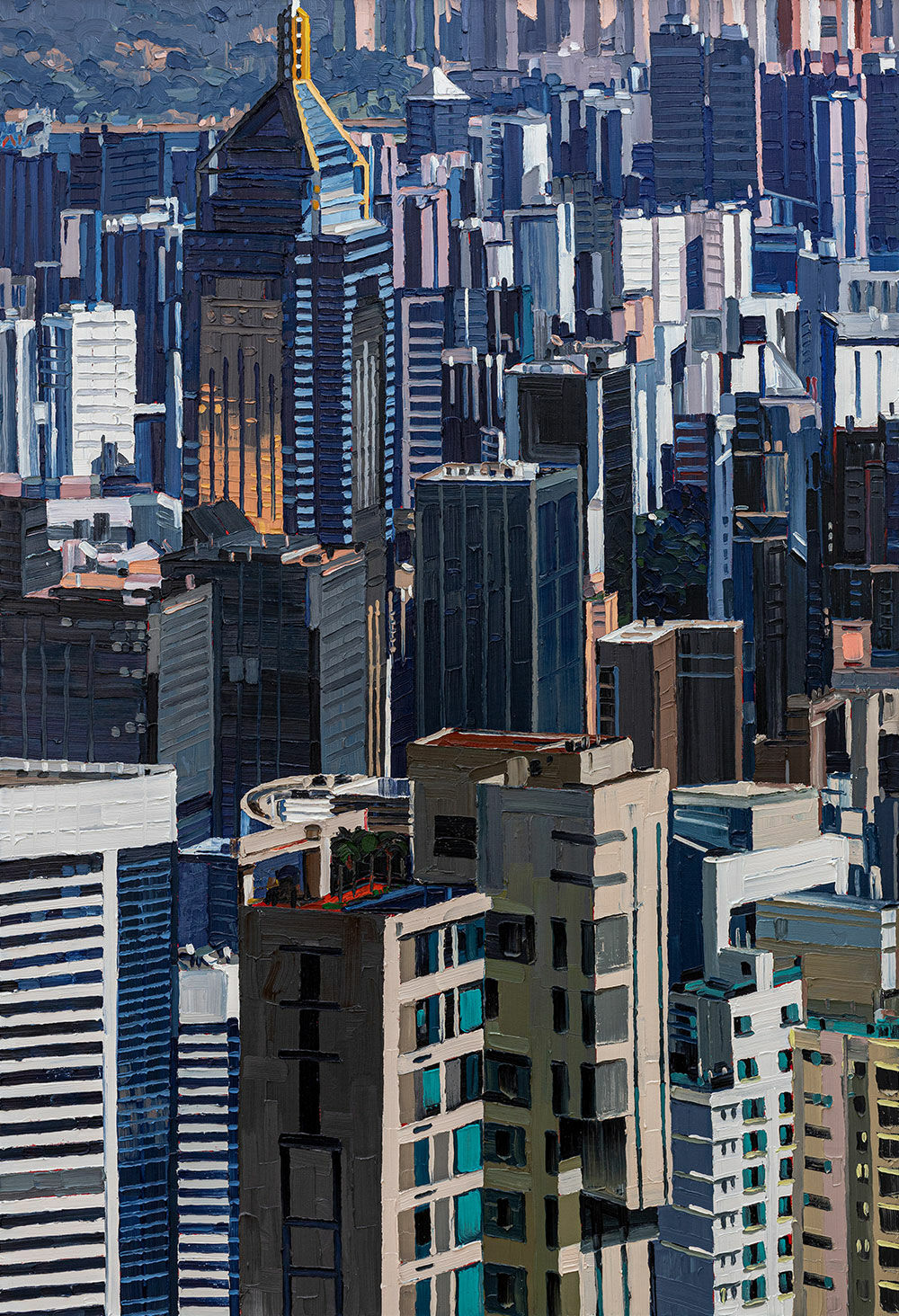 Beeld "Hong Kong Central Plaza" (2020) (Origineel / Uniek stuk), op spieraam von Oliver Weiller